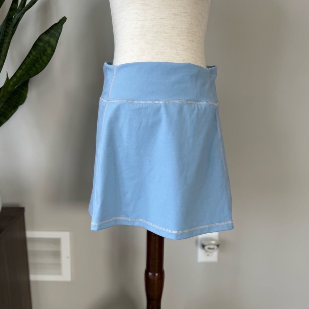 J. Crew CloudStretch high-rise sports Skort skirt - Baby Blue - Picture 5 of 10
